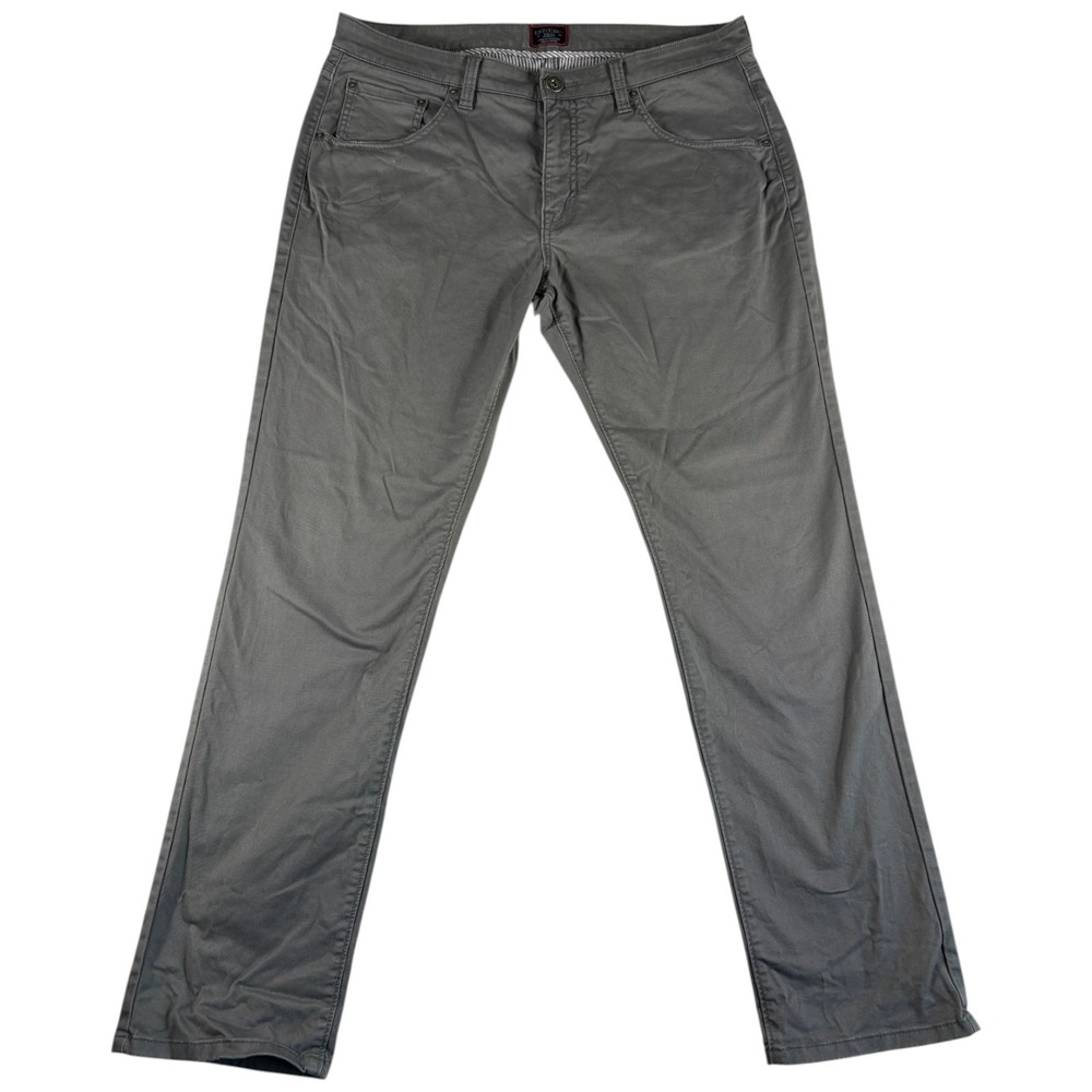 UNTUCKit Ankle Pants Mens 36x32 Gray Cotton Stretch Slim Fit Straight Leg Casual